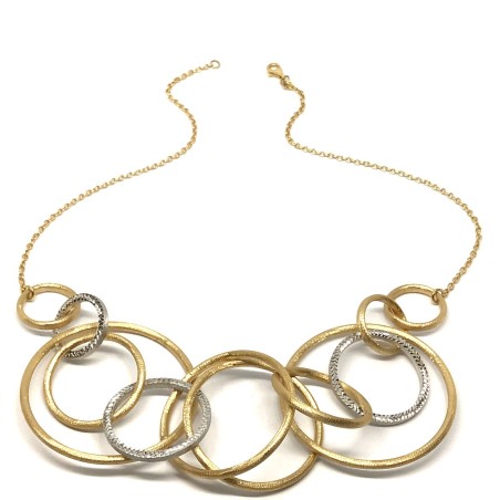 18kt white and yellow gold Bolzon woman necklace