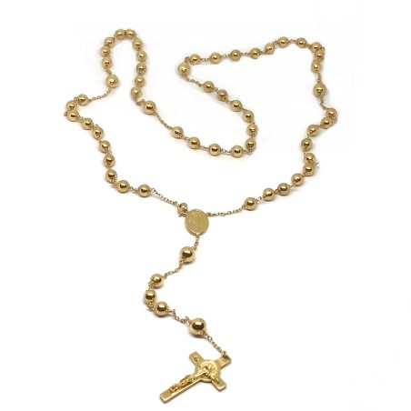 Collana rosario in oro giallo 18 kt