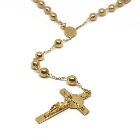 Collana rosario in oro giallo 18 kt
