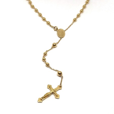 Collana rosario in oro giallo 18 kt