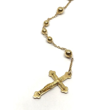 18 kt yellow gold rosary necklace