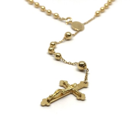 18 kt yellow gold rosary necklace
