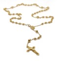 18 kt yellow gold rosary necklace