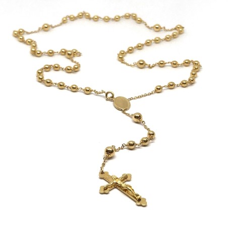 18 kt yellow gold rosary necklace