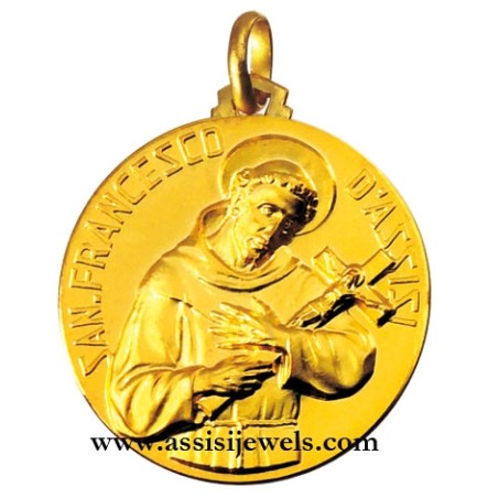 MEDAGLIA Di SAN FRANCESCO ORO 18 KT