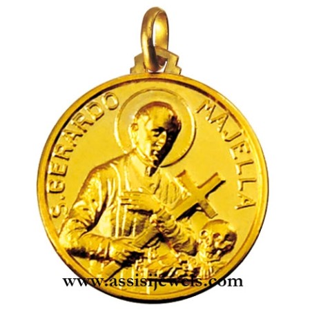 18 kt gold Saint gerard medal