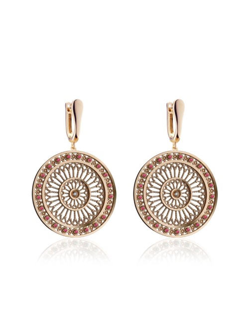 Sterling silver St. Clare rosewindow Canticum collection earrings with zirconia