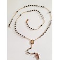 COLLANA ROSARIO ORO ROSA 18 KT