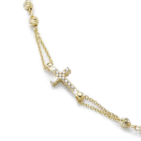 Collana rosario in oro giallo 18 kt
