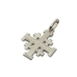 18 kt gold Gerusalem cross