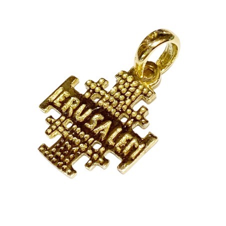 Croce di Gerusalemme in oro 18 kt