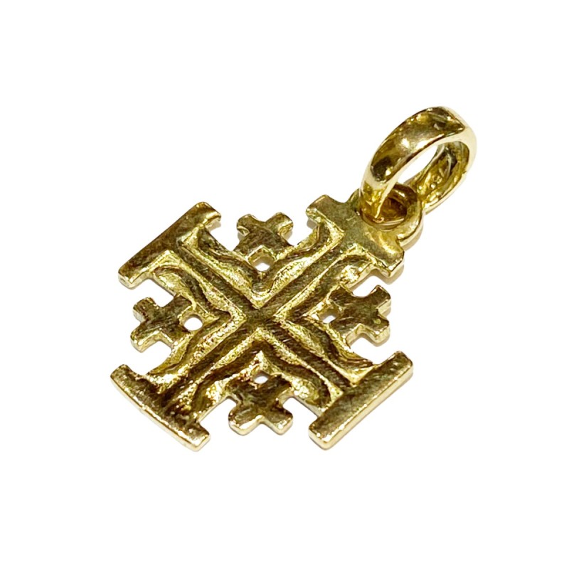 Croce di Gerusalemme in oro 18 kt