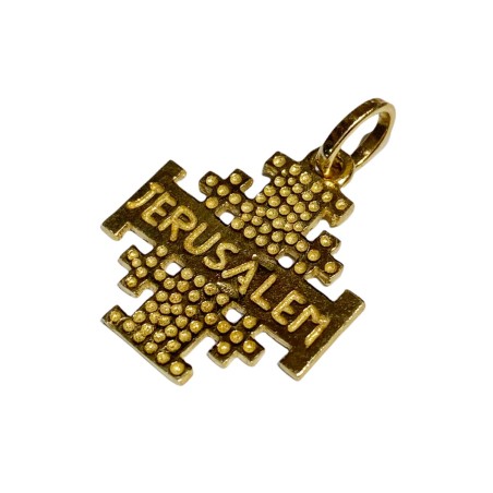 Croce di Gerusalemme in oro 18 kt