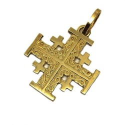 Croce di Gerusalemme in oro 18 kt