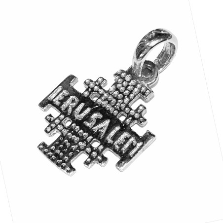 18 kt gold Gerusalem cross