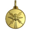 18 kt gold Holy Spirit medal
