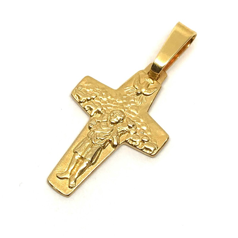 Croce di Papa Francesco in oro 18 kt