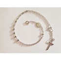 BRACCIALE ROSARIO ORO BIANCO 18 KT