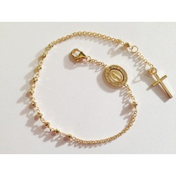BRACCIALE ROSARIO ORO GIALLO 18 KT