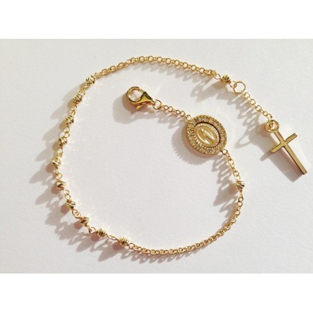 BRACCIALE ROSARIO ORO GIALLO 18 KT