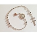 BRACCIALE ROSARIO ORO BIANCO 18 KT