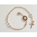 BRACCIALE ROSARIO ORO ROSA 18 KT