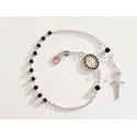 BRACCIALE ROSARIO ORO BIANCO 18 KT