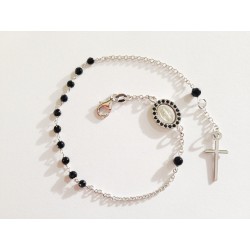 BRACCIALE ROSARIO ORO BIANCO 18 KT