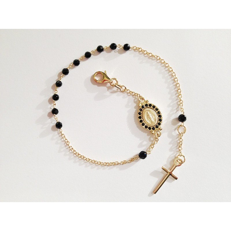 BRACCIALE ROSARIO ORO GIALLO 18 KT