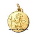 Medaglia di San Cristoforo oro 18 kt