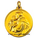 18 kt gold Saint Antony of Padua medal