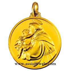 Medaglia di San Antonio di Padova oro 18 kt