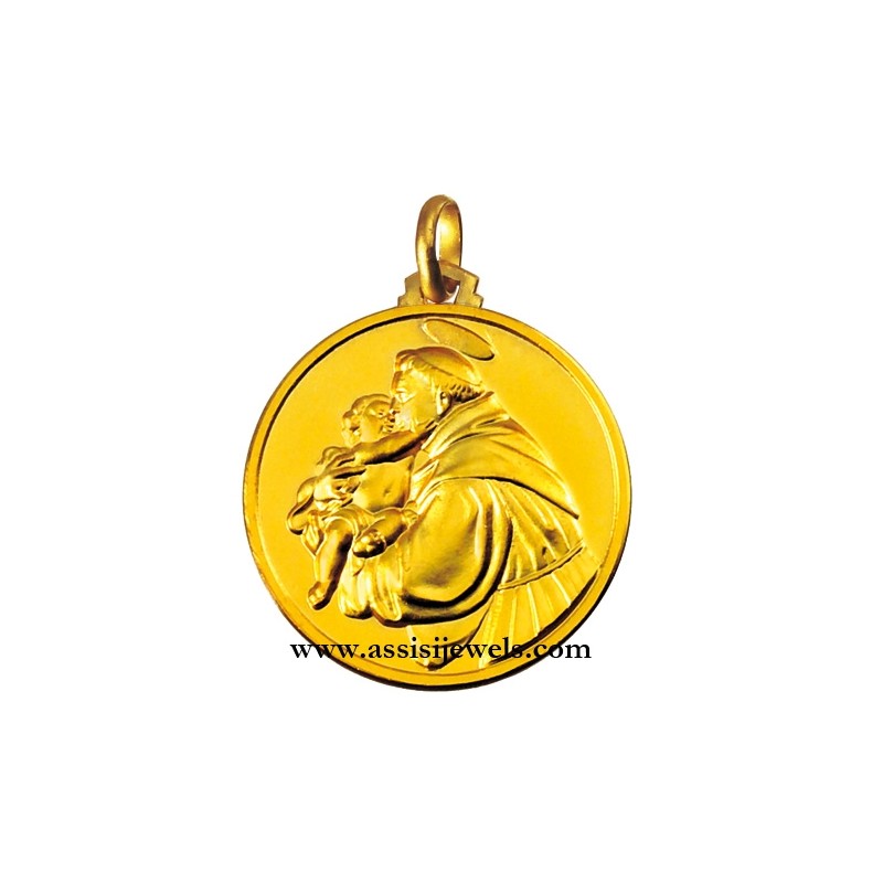 Medaglia di San Antonio di Padova oro 18 kt