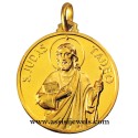 18 kt gold Saint judas Thaddeus medal