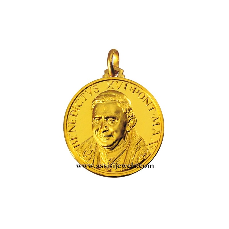 18 kt gold Pope Benedict XVI medal