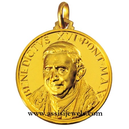 Medaglia di Papa Benedetto XVI oro 18 kt