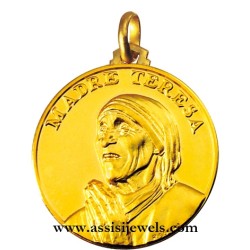 Medaglia di Madre Teresa di Calcutta oro 18 kt