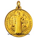 18 kt gold Saint Benedict medal