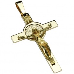 18 kt gold Saint Benedict cross