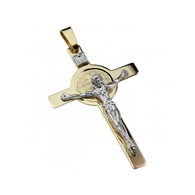 Croce di San Benedetto oro 18 kt